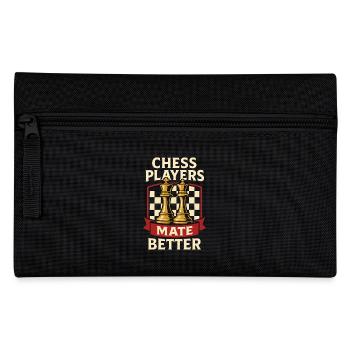 Schachspieler Mattsetzen Besser Schachmatt Humor - Federtasche - Schwarz - Vorne