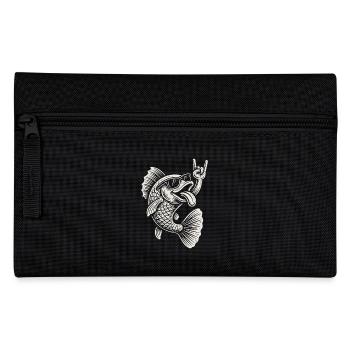Rock Musique Poisson Drôle Metal Musique Rétro - Trousse - noir - Devant