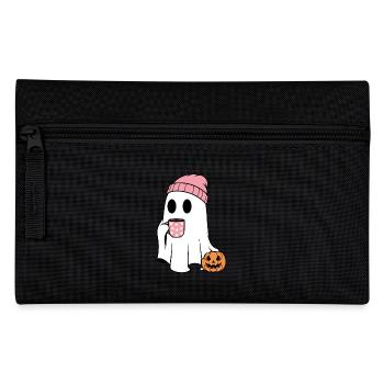 Cute Ghost Drinking Coffee Lover - Pencil Case - black - Front