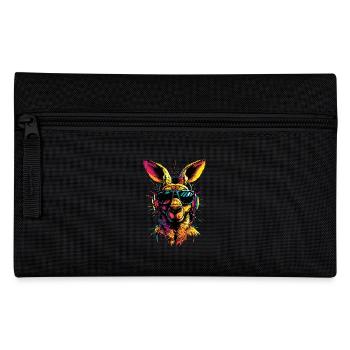 Kangourou Australie Outback Kangourous mignons sauvages - Trousse - noir - Devant