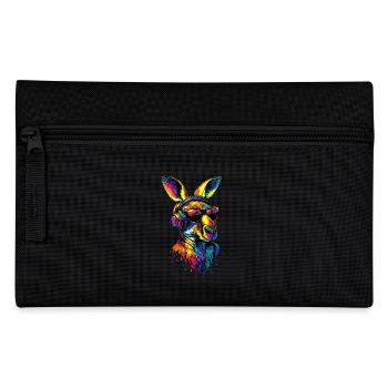 Kangourou Australie Outback Kangourous mignons sauvages - Trousse - noir - Devant