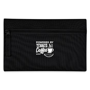 Von Tennis Und Kaffee Bewegt Tennis Spieler - Federtasche - Schwarz - Vorne