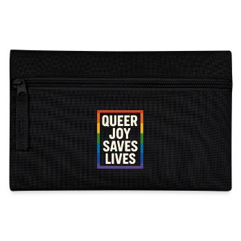Queer Pride Queer Joy Lgbtq+ Affirmation Trans - Pencil Case - black - Front