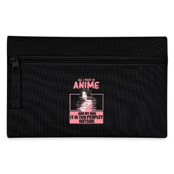 Anime Manga Otaku Kawaii Japan Hund Hundebesitzer - Federtasche - Schwarz - Vorne