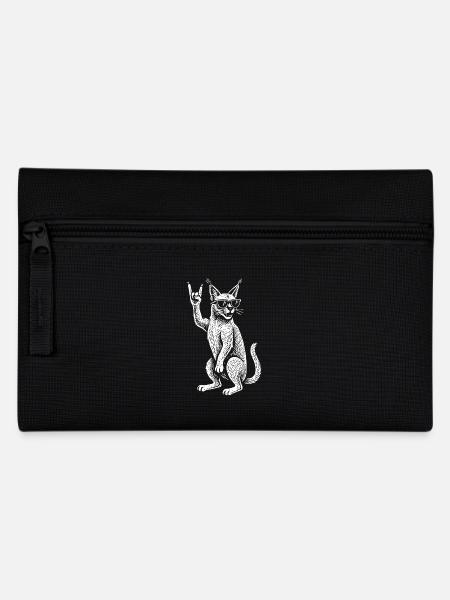 Metal Musik Rock Musik Lynx Funny Retro Rock Vibes - Federtasche - Schwarz