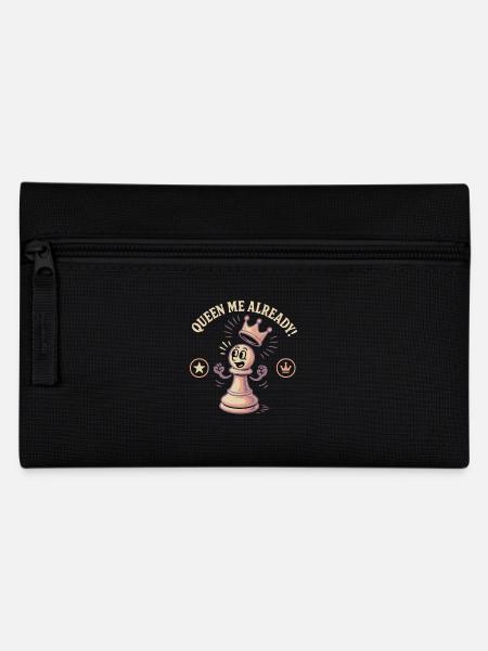 Queen Me Already Schachspieler Lustiges Schach - Federtasche - Schwarz