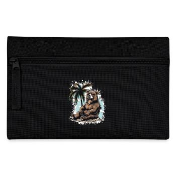Bär Insel Palme - Federtasche - Schwarz - Vorne