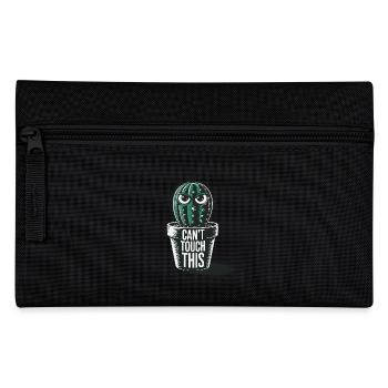 Can't Touch This – Funny Cactus with Saying - Pencil Case - black - Front