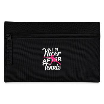 I'm nicer after tennis player - Pencil Case - black - Front