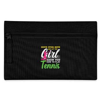 Tennis Player Girls Strengths - Pencil Case - black - Front