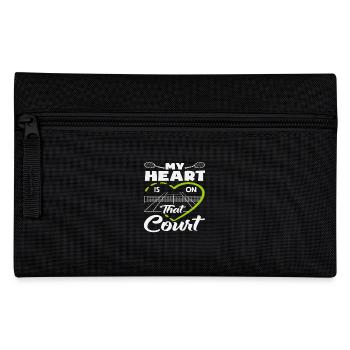 Joueur de tennis Mon cœur est sur le court - Trousse - noir - Devant