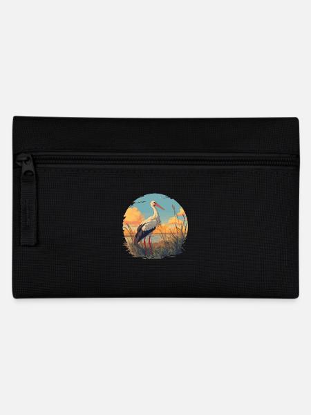 Störche Storch - Federtasche - Schwarz