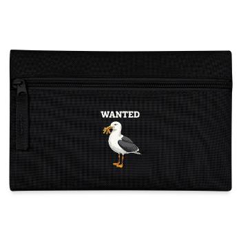 Gesuchte Möwe Mit Pommes Und Beanie Illustration - Federtasche - Schwarz - Vorne