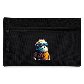 Dj Meerkat with Sunglasses T-Shirt - Pencil Case - black - Front