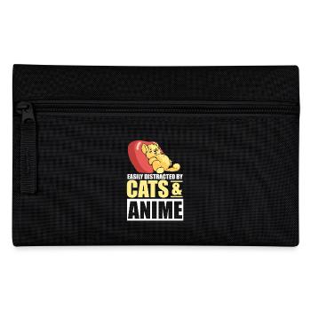 Anime Manga Otaku Kawaii Katzen Katze Kätzchen - Federtasche - Schwarz - Vorne