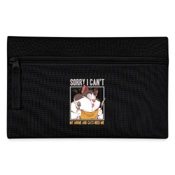 Anime Manga Otaku Kawaii Katzen Katze Kätzchen - Federtasche - Schwarz - Vorne