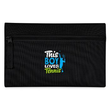 This Boy Loves Tennis Player - Pencil Case - black - Front