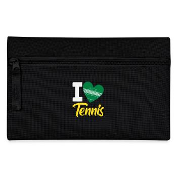 J’aime le cœur du joueur de tennis - Trousse - noir - Devant