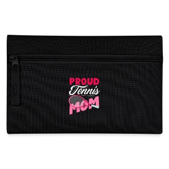 Proud Tennis Mom For Tennis Players - Pencil Case - black - Front