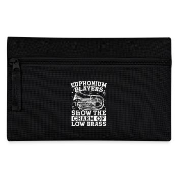 Baritone Player Show The Charm Of Low Brass - Pencil Case - black - Front