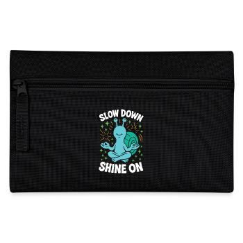 Slow Down Shine On Achtsamkeits-affirmation - Federtasche - Schwarz - Vorne