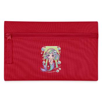 Mignonne Sirène Kawaii – Design Pastel - Trousse - rouge - Devant
