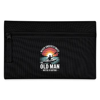 Ne sous-estimez jamais un vieil homme avec un kayak - Trousse - noir - Devant