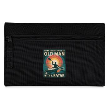 Ne sous-estimez jamais un vieil homme avec un kayak - Trousse - noir - Devant