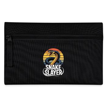 Snake hunter – Retro Schlange Design - Federtasche - Schwarz - Vorne