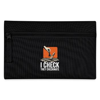 Schach Schachspieler Schachmatt Denksport - Federtasche - Schwarz - Vorne