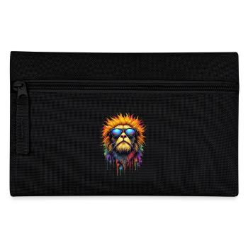 Dj Meerkat Cat with Sunglasses T-Shirt - Pencil Case - black - Front