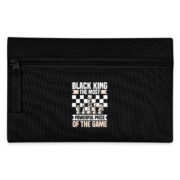 chess piece king chess club chess - Pencil Case - black - Front