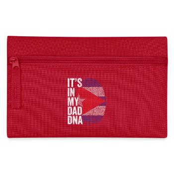 Cuba Flag Cuban Dad Footprint - Pencil Case - red - Front