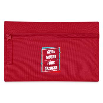 Geile Mugge Fuers Gezugge EDM DJ Tanzen Musik Rave - Federtasche - Rot - Vorne