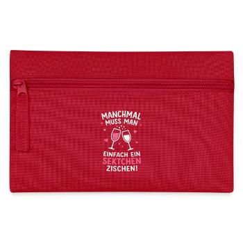 Sparkling wine hisses funny saying - Pencil Case - red - Front