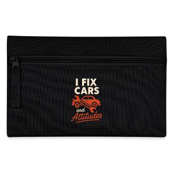 I repair cars and postures mechanic - Pencil Case - black - Front