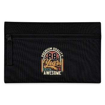 88. Geburtstag Vintage - Federtasche - Schwarz - Vorne
