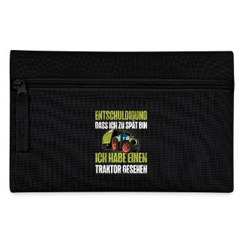 Traktor Lustiger Spruch - Federtasche - Schwarz - Vorne