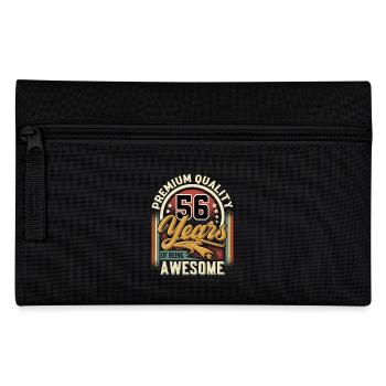 56. Geburtstag Vintage - Federtasche - Schwarz - Vorne