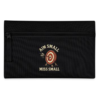 Aim Small Miss Small Archery Archer - Pencil Case - black - Front