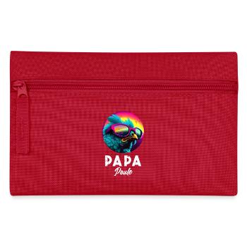 Papa Poule Humour and Tenderness for the Super Papa - Pencil Case - red - Front