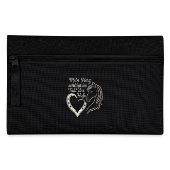 My heart beats to the beat of the hooves - Pencil Case - black - Front