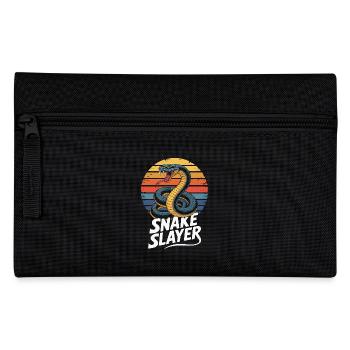Snake hunter – Retro Schlange Design - Federtasche - Schwarz - Vorne