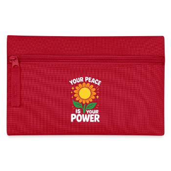 Affirmation Votre paix est votre pouvoir - Trousse - rouge - Devant