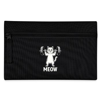 « Meow » - Chat fort pendant une séance d’entraînement - Trousse - noir - Devant