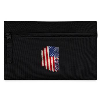 Drapeau des États-Unis, grunge vintage - Trousse - noir - Devant