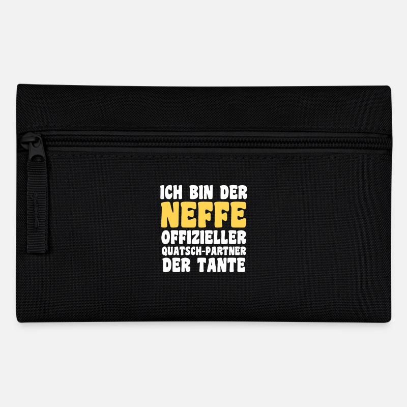 Familienmotiv Neffe - Federtasche - Schwarz