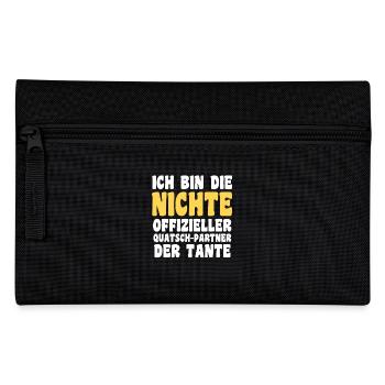 Familienmotiv Nichte - Federtasche - Schwarz - Vorne