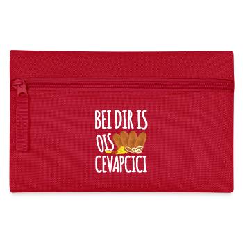 bayerisch cevapcici funny Zitat - Federtasche - Rot - Vorne