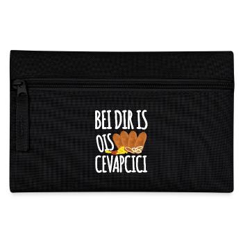 bayerisch cevapcici funny Zitat - Federtasche - Schwarz - Vorne